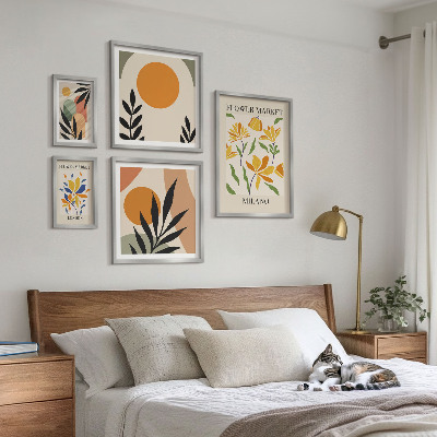 Galeria de parede Flores abstratas em estilo boho