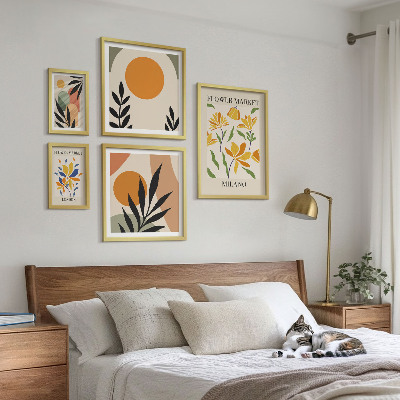 Galeria de parede Flores abstratas em estilo boho
