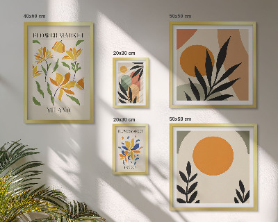 Galeria de parede Flores abstratas em estilo boho