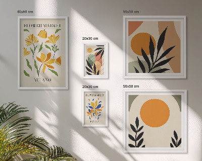 Galeria de parede Flores abstratas em estilo boho