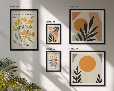 Galeria de parede Flores abstratas em estilo boho