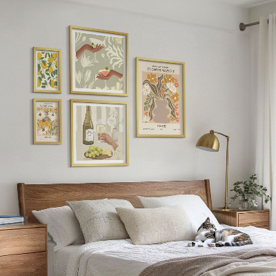 Parede galeria de quadros Flores e frutas em estilo vintage