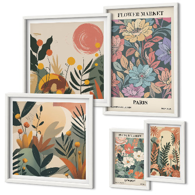 Galeria de parede Motivos florais Paris Londres