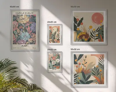 Galeria de parede motivos florais Paris e Londres