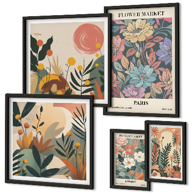 Galeria de parede Motivos florais Paris Londres