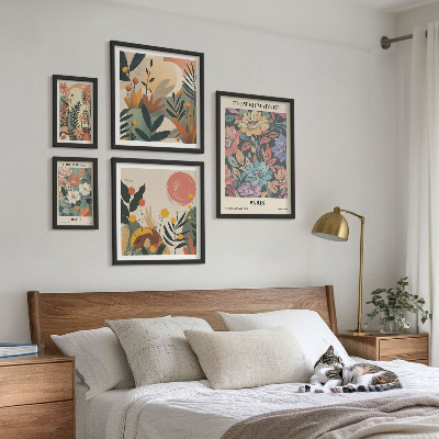 Galeria de parede Motivos florais Paris Londres