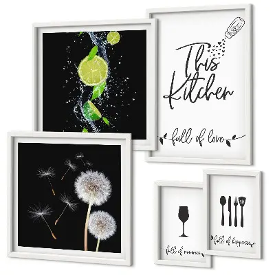 Galeria de quadros para parede com inspirações para cozinha com amor