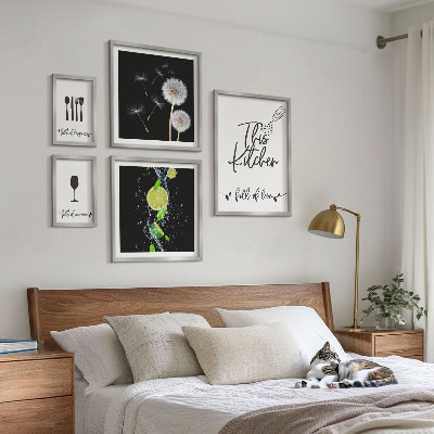Parede galeria de quadros Inspirações para a cozinha com amor