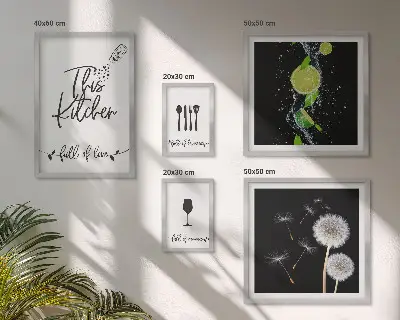 Galeria de quadros para parede com inspirações para cozinha com amor