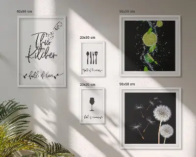 Galeria de quadros para parede com inspirações para cozinha com amor