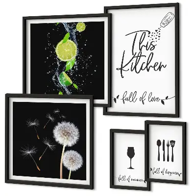 Galeria de quadros para parede com inspirações para cozinha com amor
