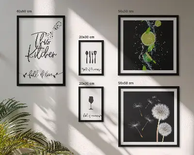 Galeria de quadros para parede com inspirações para cozinha com amor