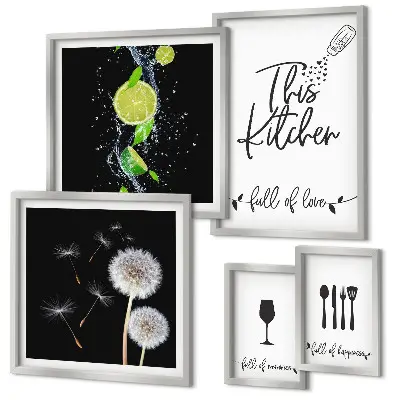Galeria de quadros para parede com inspirações para cozinha com amor