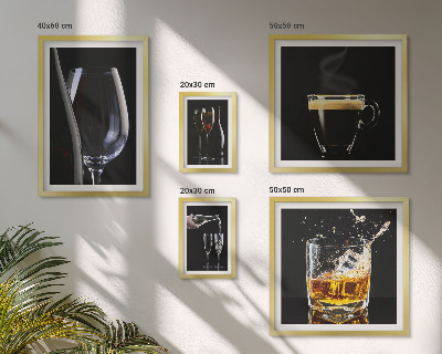 Conjunto de 5 quadros com moldura Coquetéis e bebidas estilo bar