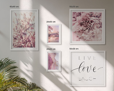 Galeria de parede Motivos florais em tons pastel