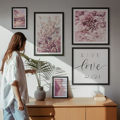 Galeria de parede Motivos florais em tons pastel