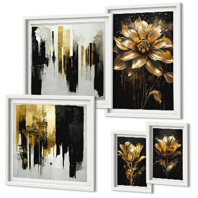 Parede galeria de quadros Motivos florais, elegância, modernidade.