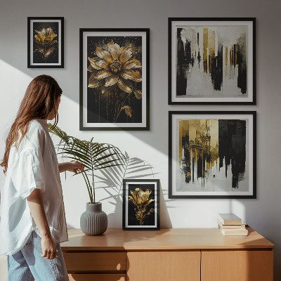 Parede galeria de quadros Motivos florais, elegância, modernidade.