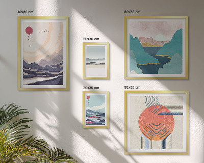 Galeria de parede Paisagens montanhosas abstratas