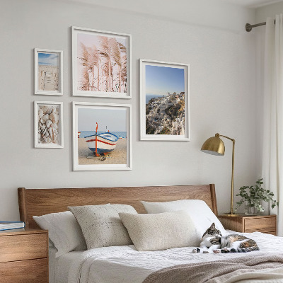 Parede galeria de quadros Paisagens, praias, edifícios brancos