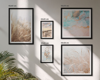 Conjunto de 5 quadros com moldura paisagens étnicas boêmias naturais