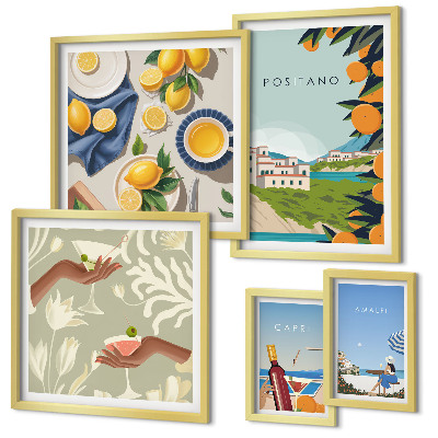 Galeria de parede Férias na Itália: Amalfi e Capri