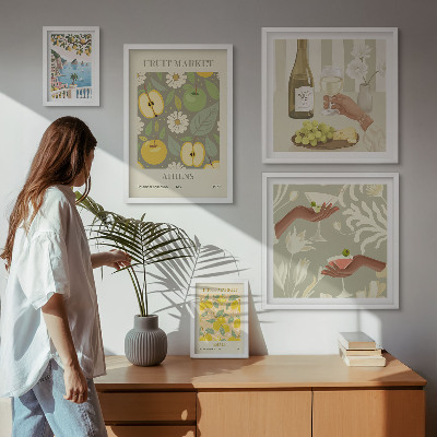 Galeria de parede Ilustrações atmosféricas da década de 1970
