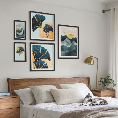 Parede galeria de quadros Paisagens elegantes de plantas de montanha