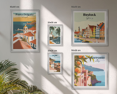 Parede galeria de quadros paisagens urbanas europeias