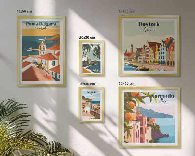 Parede galeria de quadros paisagens urbanas europeias