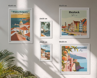 Parede galeria de quadros paisagens urbanas europeias