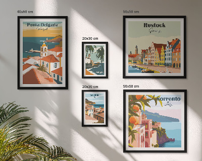 Parede galeria de quadros paisagens urbanas europeias