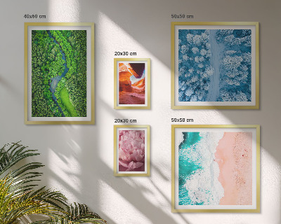 Parede galeria de quadros paisagens verdes naturais