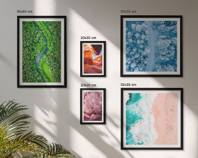 Parede galeria de quadros paisagens verdes naturais