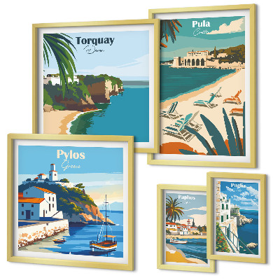 Galeria de parede Paisagens costeiras da Europa