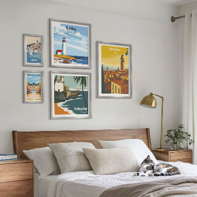 Galeria de parede Paisagens urbanas com lanternas