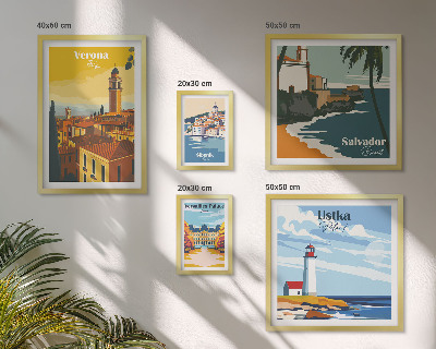 Galeria de parede Paisagens urbanas com lanternas