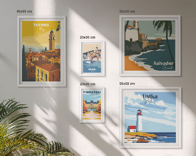 Galeria de parede Paisagens urbanas com lanternas