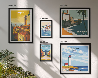 Galeria de parede Paisagens urbanas com lanternas
