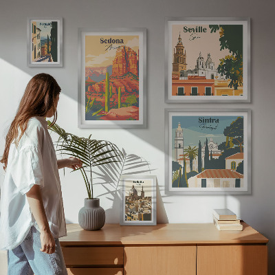 Galeria de parede Paisagens turísticas do mundo
