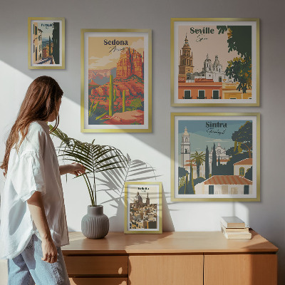 Galeria de parede Paisagens turísticas do mundo