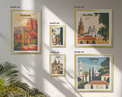 Galeria de parede Paisagens turísticas do mundo