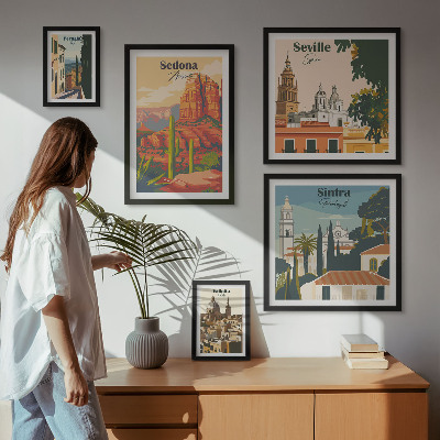 Galeria de parede Paisagens turísticas do mundo