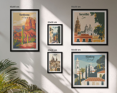 Galeria de parede Paisagens turísticas do mundo