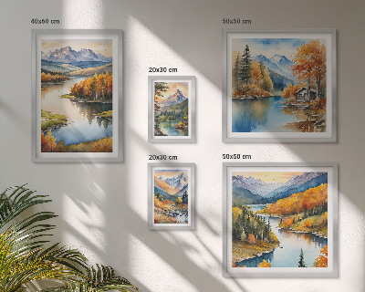 Galeria de parede Rios de montanha árvores de outono