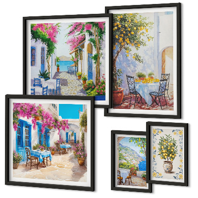 Parede galeria de quadros Paisagens encantadoras com flores