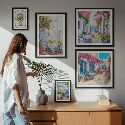 Parede galeria de quadros Paisagens encantadoras com flores