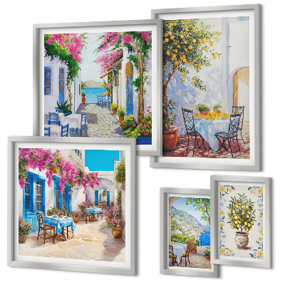 Parede galeria de quadros Paisagens encantadoras com flores