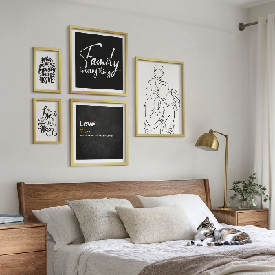 Galeria de parede Valores familiares de amor e proximidade
