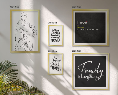 Galeria de parede Valores familiares de amor e proximidade